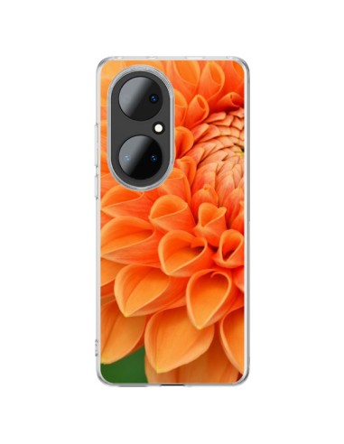 Coque Huawei P50 Pro Fleurs oranges flower - R Delean