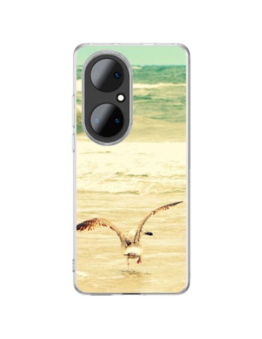 Cover Huawei P50 Pro Gabbiano Mare Oceano Sabbia Spiaggia Paesaggio - R Delean