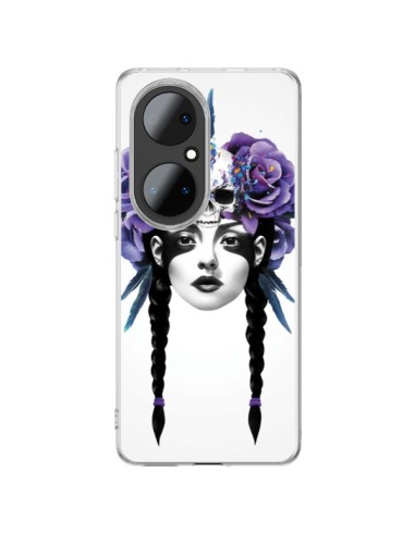 Coque Huawei P50 Pro Fille Fleurs Warrior - Ruben Ireland