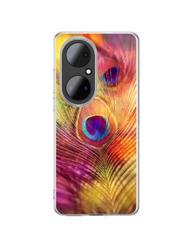 Huawei P50 Pro Case Plume Peacock Multicolor - Sylvia Cook