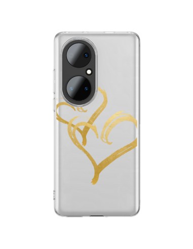 Coque Huawei P50 Pro Deux Coeurs Love Amour Transparente - Sylvia Cook