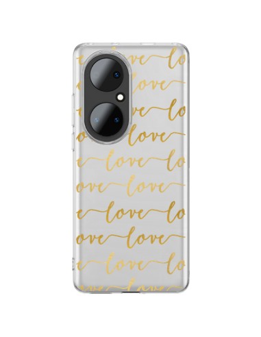 Coque Huawei P50 Pro Love Amour Repeating Transparente - Sylvia Cook