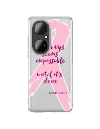 Coque Huawei P50 Pro It always seems impossible, cela semble toujours impossible Transparente - Sylvia Cook