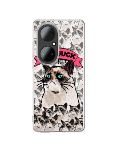 Coque Huawei P50 Pro Chat Grumpy Cat - You Suck - Sara Eshak