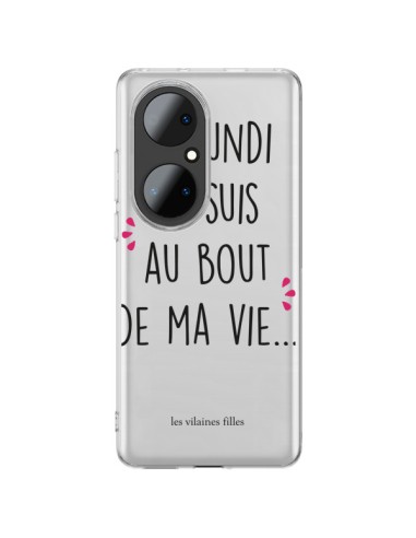 Huawei P50 Pro Case Monday is the end of my life Clear - Les Vilaines Filles