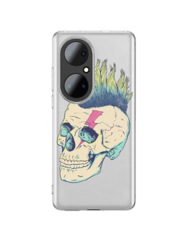 Coque Huawei P50 Pro Tête de Mort Crane Punk Transparente - Victor Vercesi