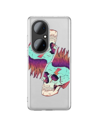 Cover Huawei P50 Pro Teschio Punk Doppio Trasparente - Victor Vercesi