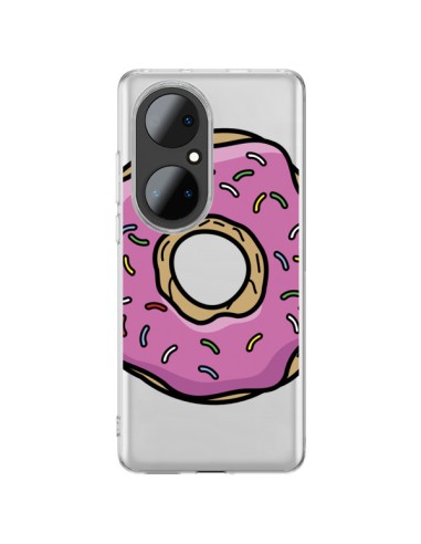 Coque Huawei P50 Pro Donuts Rose Transparente - Yohan B.