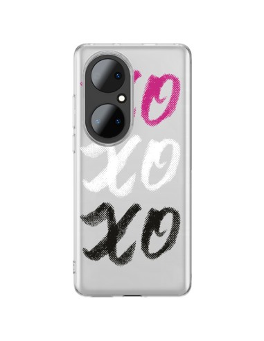 Coque Huawei P50 Pro XoXo Rose Blanc Noir Transparente - Yohan B.