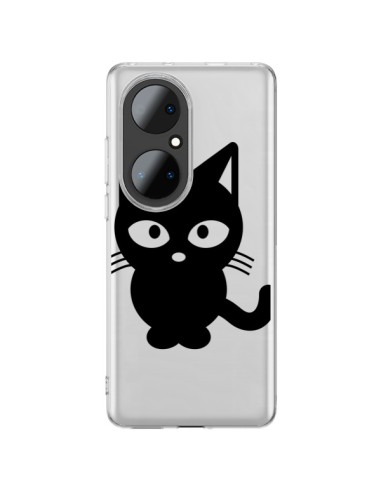 Coque Huawei P50 Pro Chat Noir Cat Transparente - Yohan B.