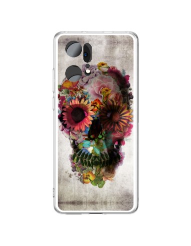 Coque Oppo Find X5 Pro Skull Flower Tête de Mort - Ali Gulec