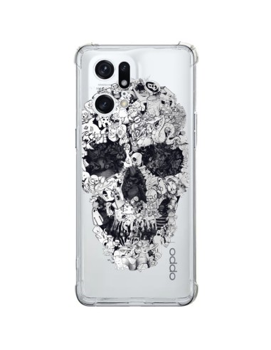 Cover Oppo Find X5 Pro Teschio Doodle Trasparente - Ali Gulec