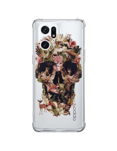 Coque Oppo Find X5 Pro Jungle Skull Tête de Mort Transparente - Ali Gulec