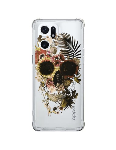 Coque Oppo Find X5 Pro Garden Skull Tête de Mort Transparente - Ali Gulec