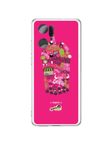 Cover Oppo Find X5 Pro Bubble Fever Originale Rosa - Bubble Fever