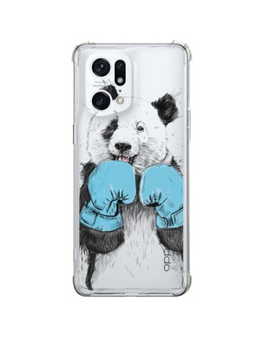 Coque Oppo Find X5 Pro Winner Panda Gagnant Transparente - Balazs Solti