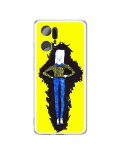 Coque Oppo Find X5 Pro Julie Femme Fashion Mode Jaune - Cécile