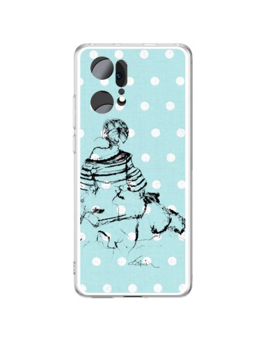 Coque Oppo Find X5 Pro Croquis Pois Femme Fashion Mode - Cécile