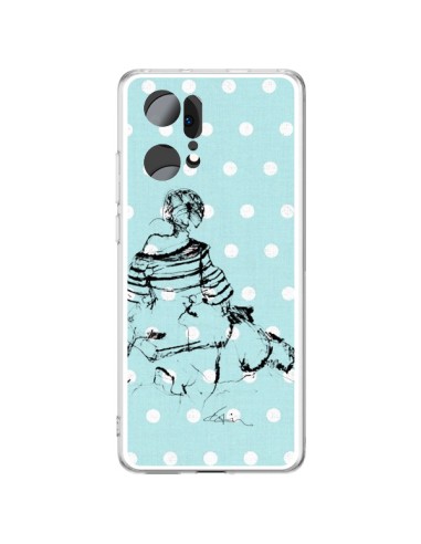 Oppo Find X5 Pro Case Draft Girl Polka Fashion - Cécile