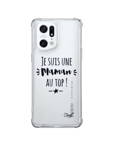 Coque Oppo Find X5 Pro Je suis une Maman au Top Transparente - Chapo