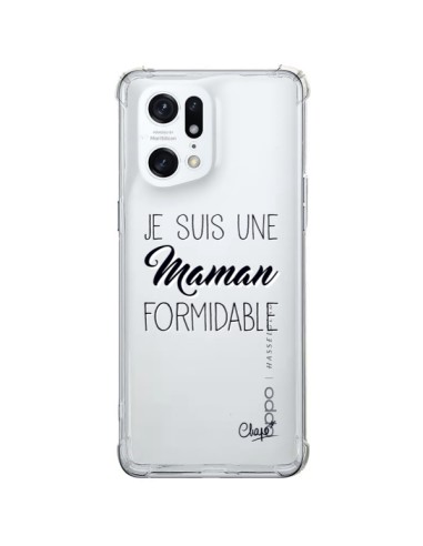 Coque Oppo Find X5 Pro Je suis une Maman Formidable Transparente - Chapo