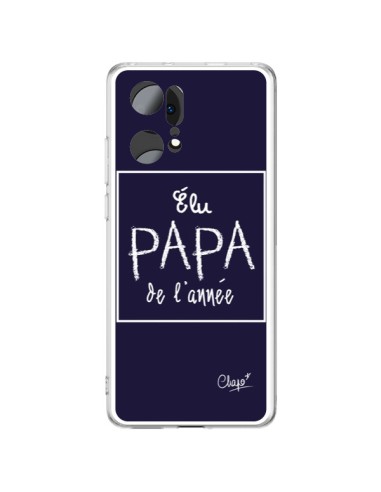 Coque Oppo Find X5 Pro Elu Papa de l'Année Bleu Marine - Chapo