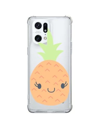 Coque Oppo Find X5 Pro Ananas Pineapple Fruit Transparente - Claudia Ramos