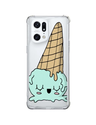 Oppo Find X5 Pro Case Ice cream Summer Overthrown Clear - Claudia Ramos
