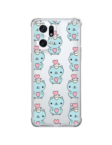 Coque Oppo Find X5 Pro Hamster Love Amour Transparente - Claudia Ramos