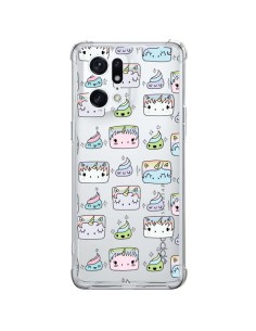Coque Oppo Find X5 Pro Licorne Unicorn Cute Swag Transparente - Claudia Ramos