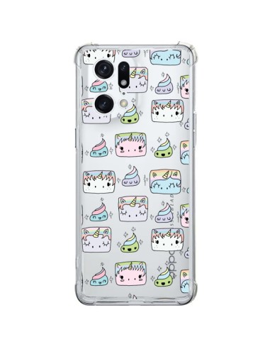 Cover Oppo Find X5 Pro Unicorno Carino Swag Trasparente - Claudia Ramos