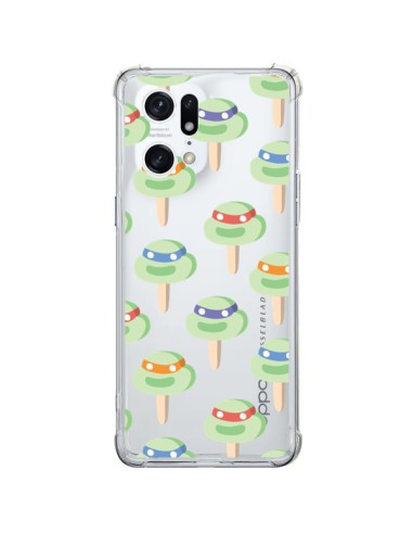 Coque Oppo Find X5 Pro Tortues Ninja Tortle Transparente - Claudia Ramos