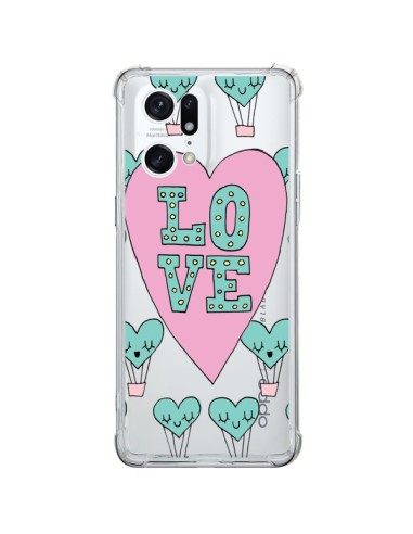 Coque Oppo Find X5 Pro Love Nuage Montgolfier Transparente - Claudia Ramos