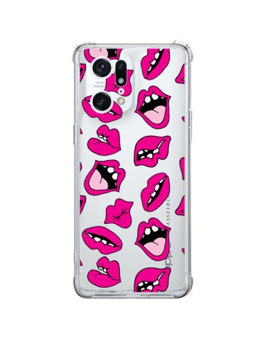 Cover Oppo Find X5 Pro Labbra Bacio Trasparente - Claudia Ramos