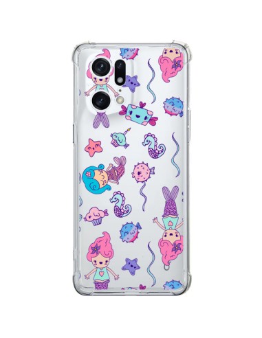 Coque Oppo Find X5 Pro Mermaid Petite Sirene Ocean Transparente - Claudia Ramos