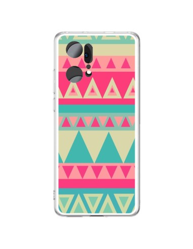 Oppo Find X5 Pro Case Aztec Pink Green - Eleaxart