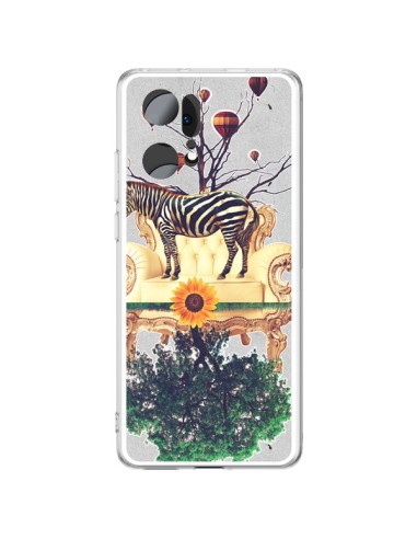 Cover Oppo Find X5 Pro Zebra Il Mondo - Eleaxart