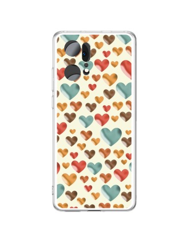 Oppo Find X5 Pro Case Hearts Colorful - Eleaxart