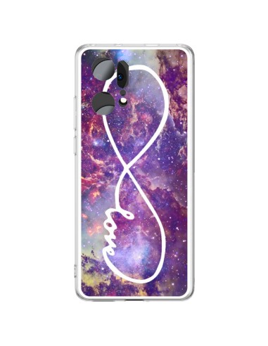 Coque Oppo Find X5 Pro Love Forever Infini Galaxy - Eleaxart