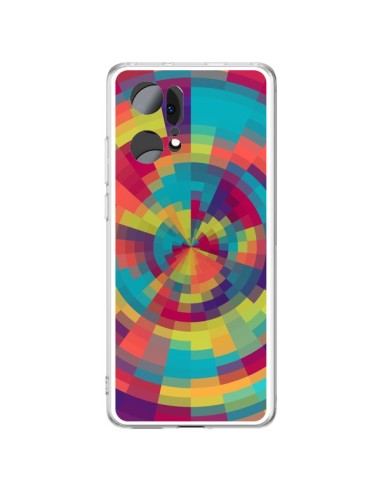 Oppo Find X5 Pro Case Color Spiral Red Green - Eleaxart