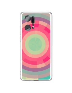 Oppo Find X5 Pro Case Color Spiral Green Pink - Eleaxart