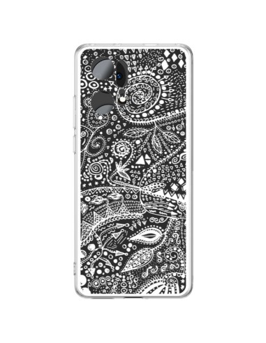 Coque Oppo Find X5 Pro Azteque Noir et Blanc - Eleaxart