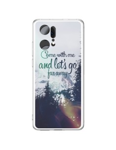 Coque Oppo Find X5 Pro Let's Go Far Away Snow Neige - Eleaxart