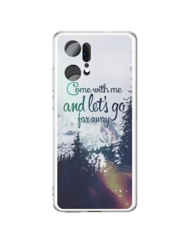 Coque Oppo Find X5 Pro Let's Go Far Away Snow Neige - Eleaxart