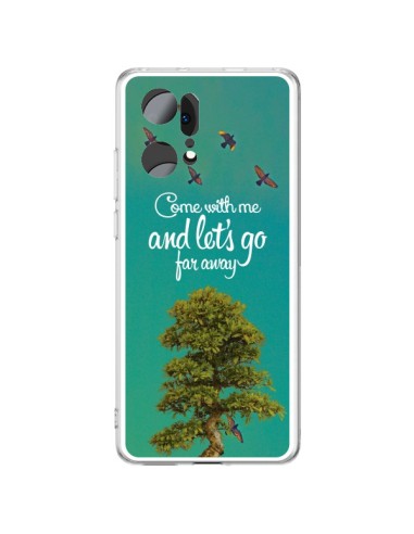 Coque Oppo Find X5 Pro Let's Go Far Away Tree Arbre - Eleaxart