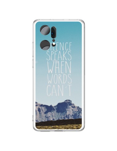 Coque Oppo Find X5 Pro Silence speaks when words can't paysage - Eleaxart