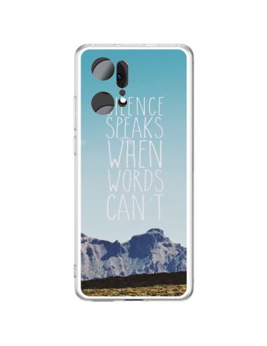 Oppo Find X5 Pro Case Silence speaks when words can't Landscape - Eleaxart