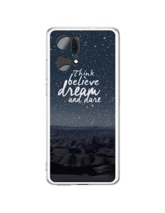 Coque Oppo Find X5 Pro Think believe dream and dare Pensée Rêves - Eleaxart