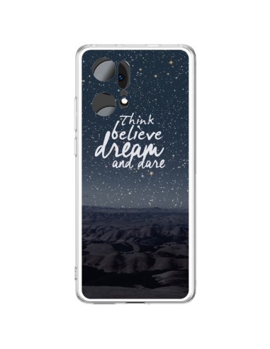 Cover Oppo Find X5 Pro Think believe dream and dare Sogni - Eleaxart