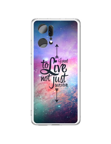 Coque Oppo Find X5 Pro I want to live Je veux vivre - Eleaxart